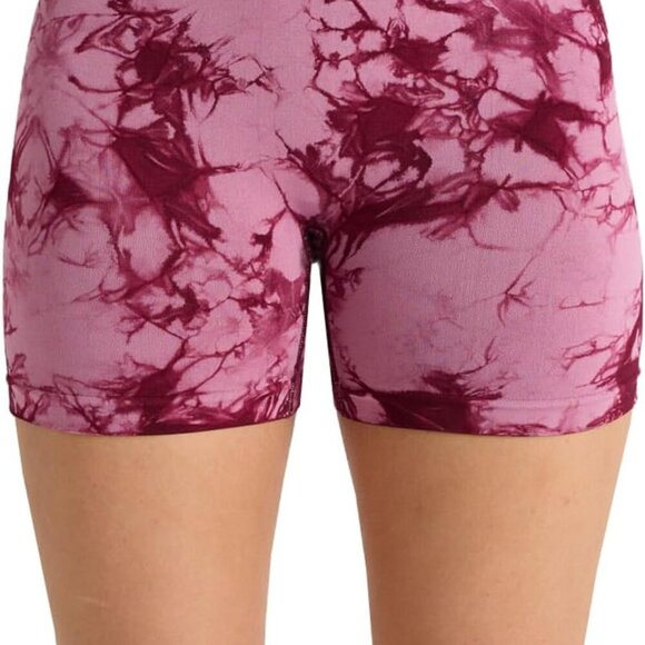 Intensify Women's Purple High-Waist Seamless Workout Shorts for Yoga, Running, G - Picture 7 of 7